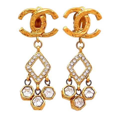 chanel cc big earrings|chanel cc earrings original.